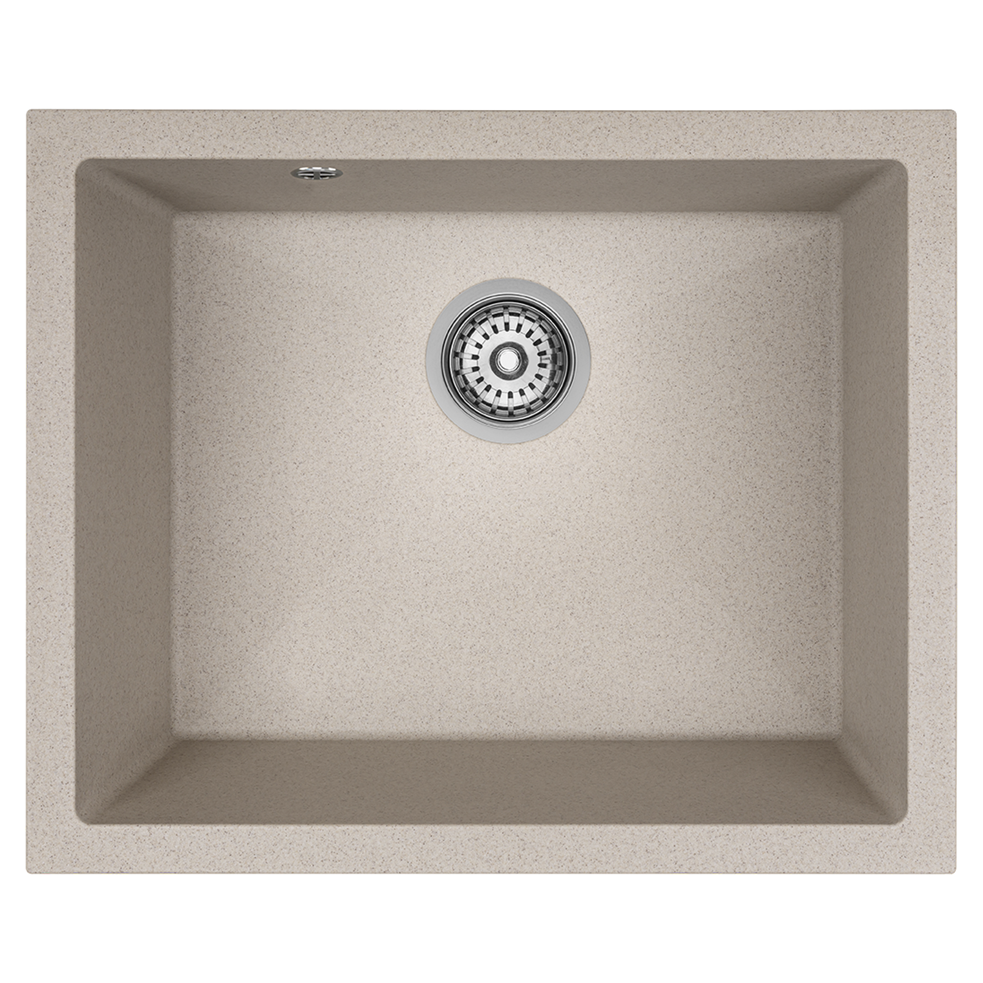 Granit Køkkenvask Valzo Beige Mat 56x46 cm med Vandlås