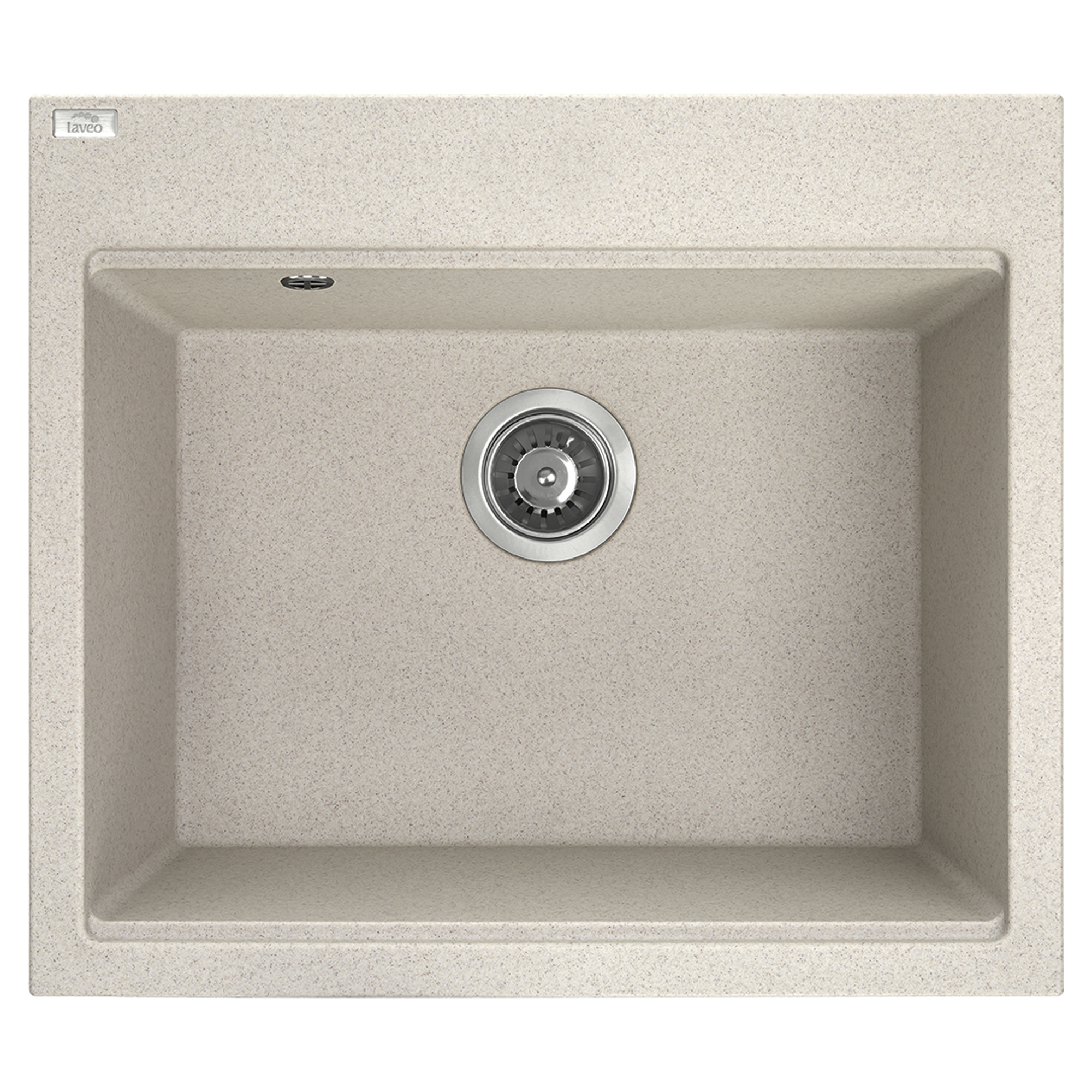 Granit Køkkenvask Casaen Beige Mat 57x50 cm med Vandlås