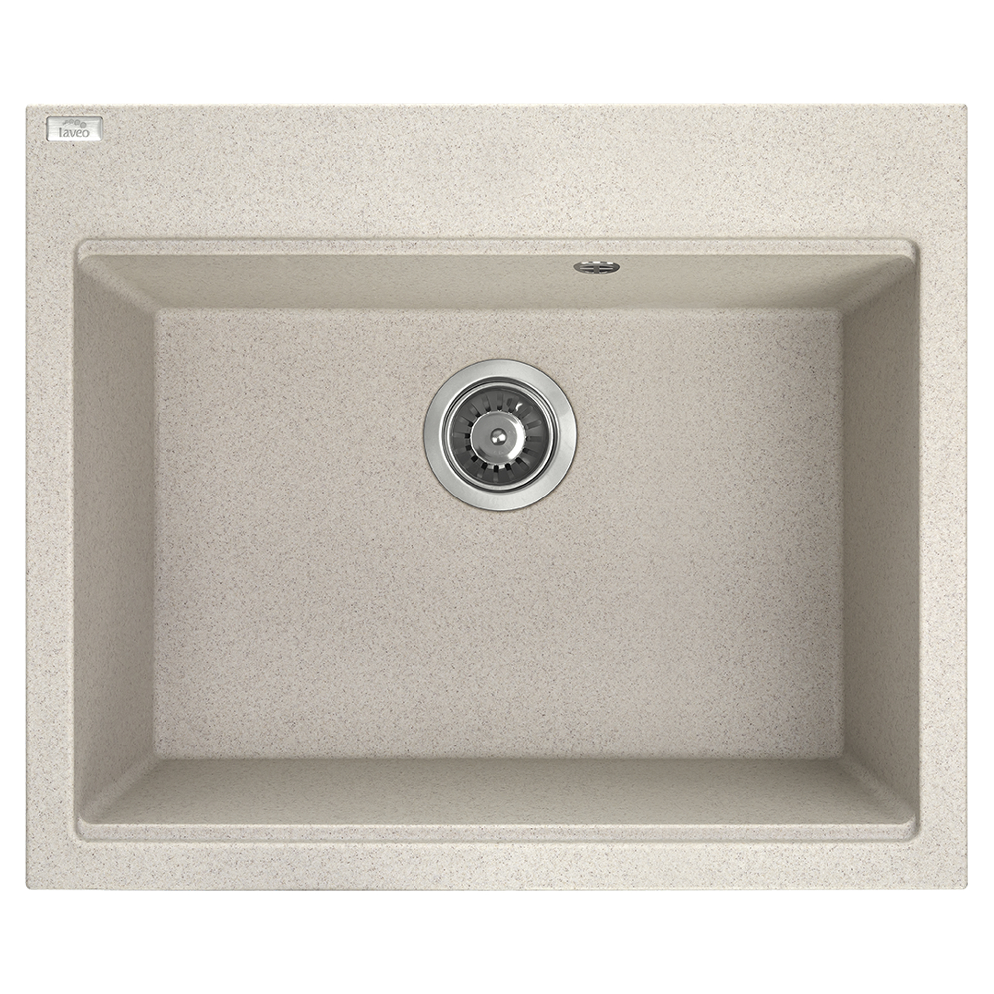 Granit Køkkenvask Casaen Beige Mat 60x50 cm med Vandlås