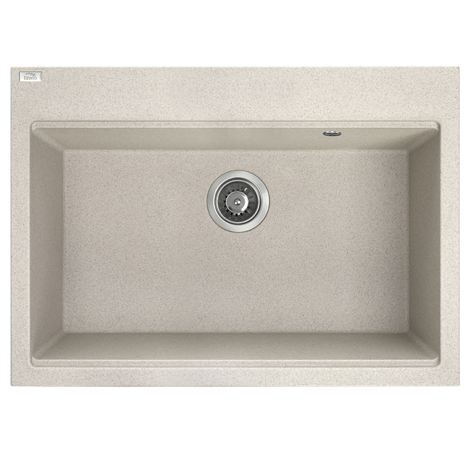 Granit Køkkenvask Casaen Beige Mat 70x50 cm med Vandlås