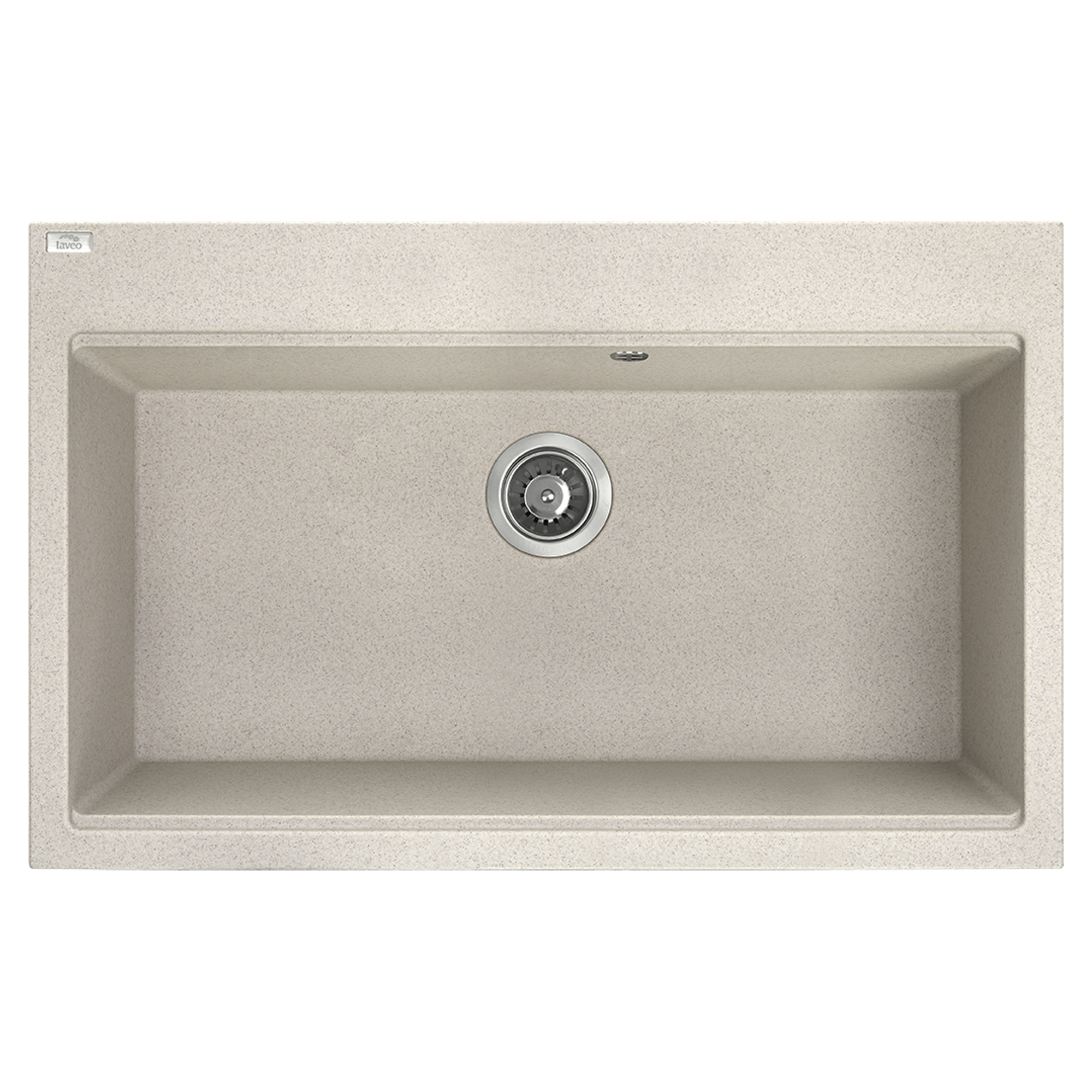 Granit Køkkenvask Casaen Beige Mat 80x50 cm med Vandlås