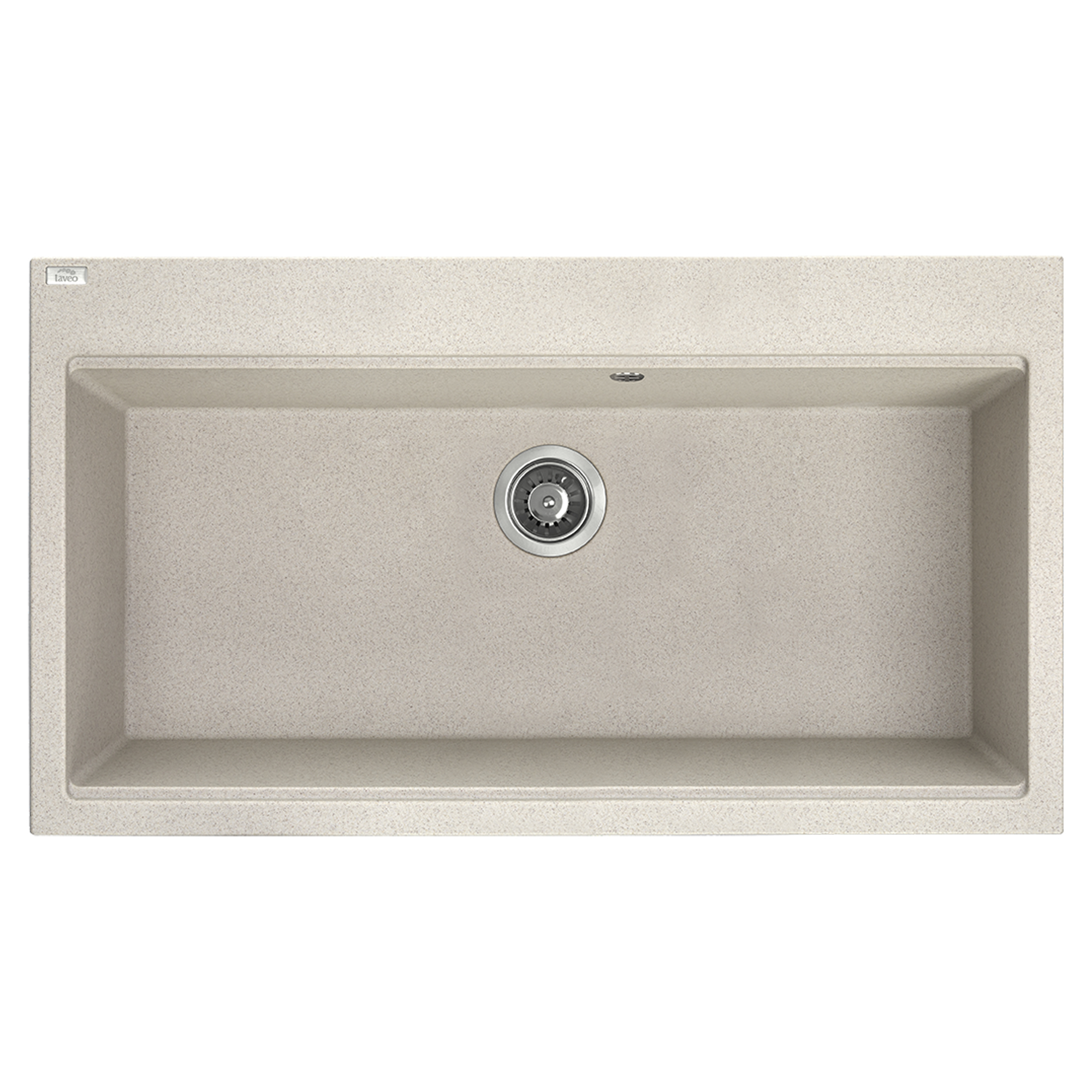 Granit Køkkenvask Casaen Beige Mat 90x50 cm med Vandlås