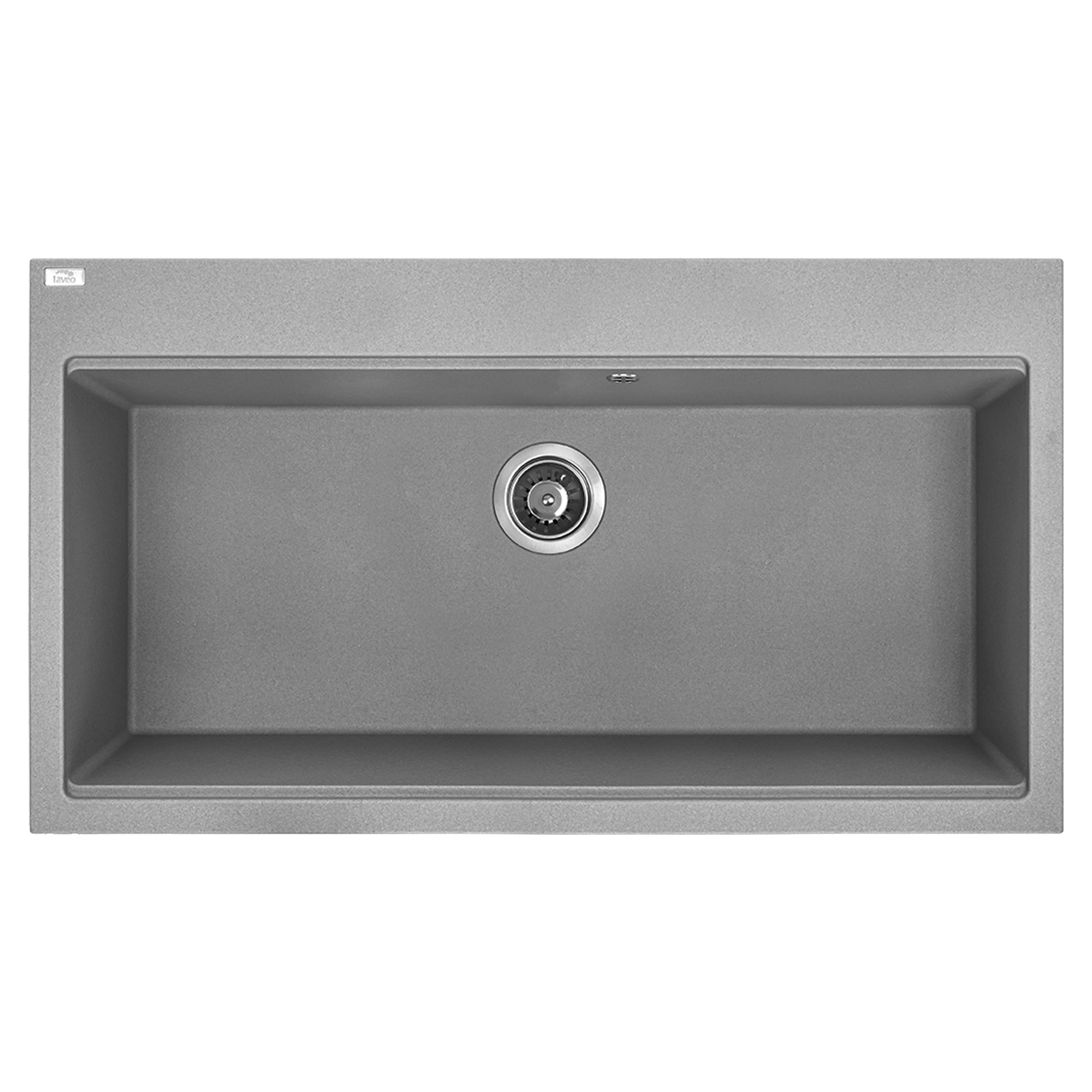Granit Køkkenvask Casaen Grå Mat 90x50 cm med Vandlås