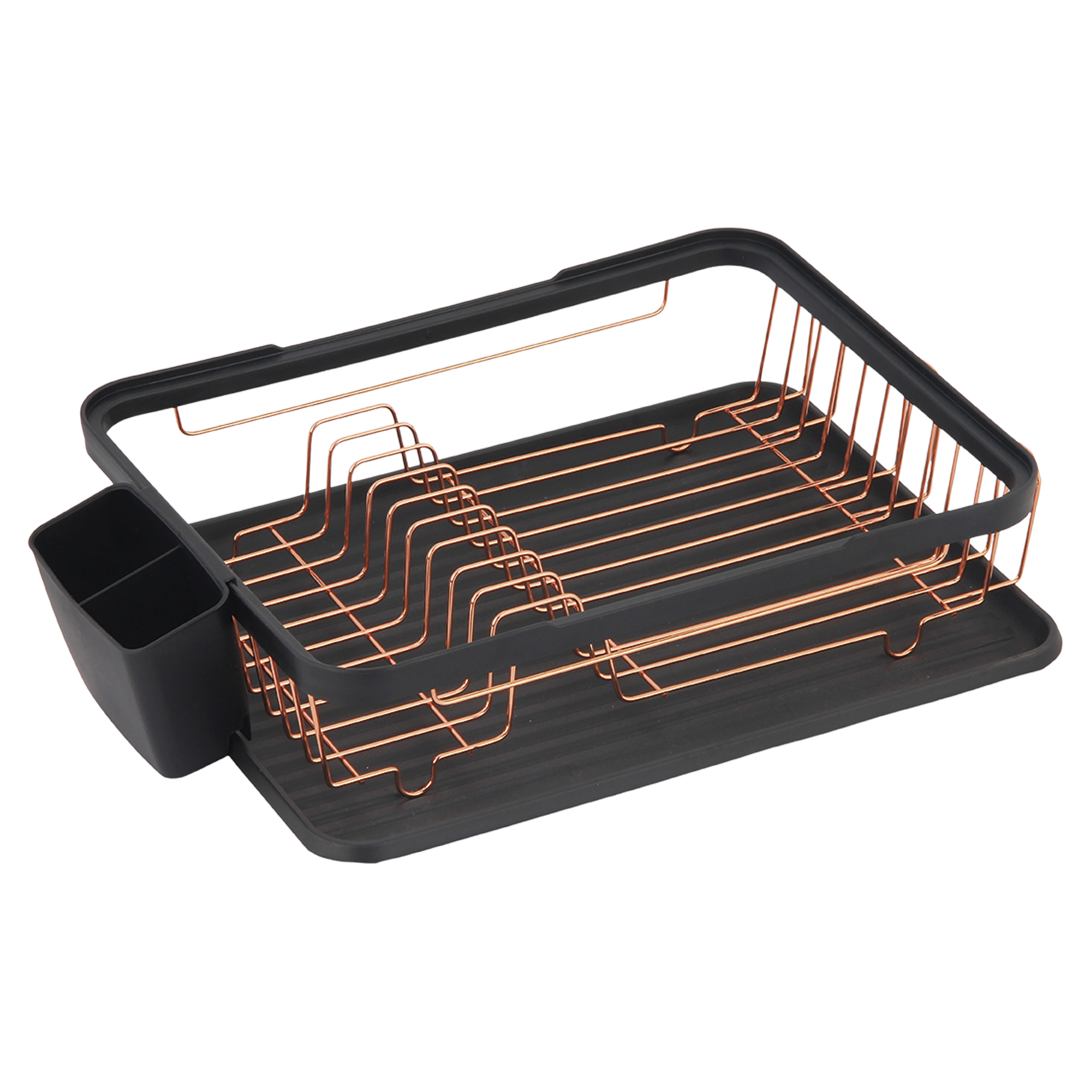 Opvaskestativ Kitcho Sort-Kobber Mat 43x32 cm