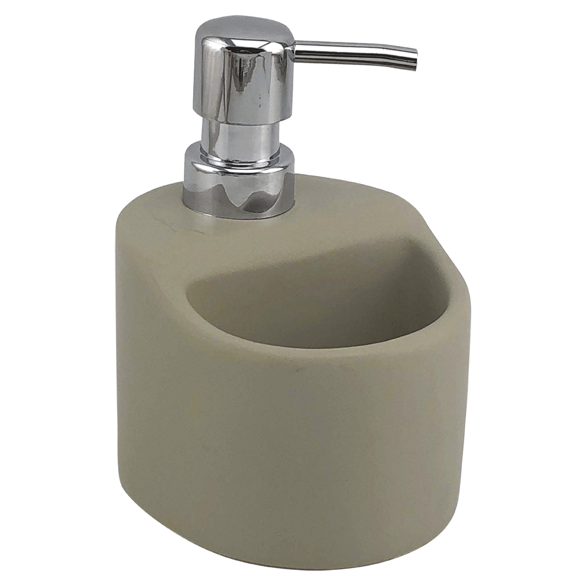 Keramisk Dispenser Scrub Beige-Krom Mat