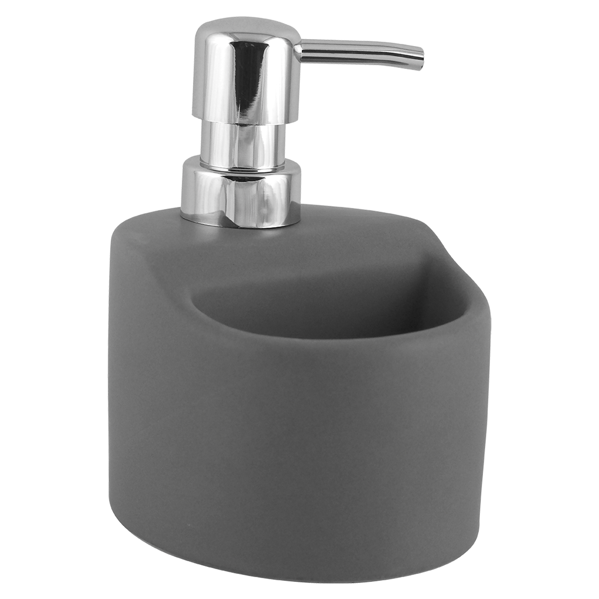 Keramisk Dispenser Scrub Grå-Krom Mat