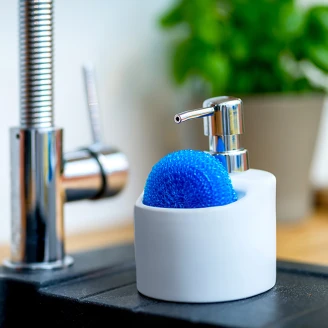 Keramisk Dispenser <strong>Scrub</strong>  Vit-Krom Mat