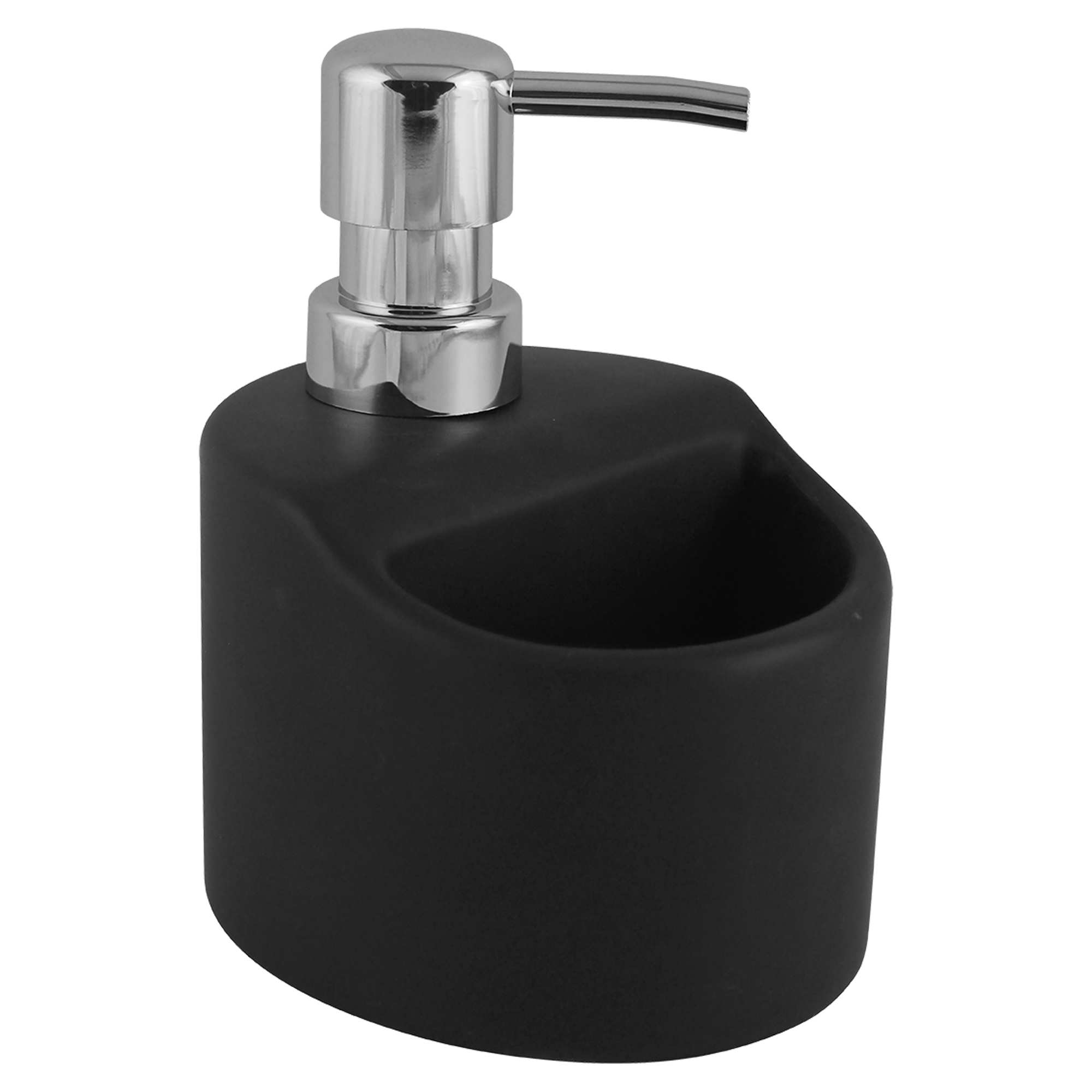 Keramisk Dispenser Scrub Sort-Krom Mat