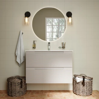 Håndvaskskab <strong>Ramos</strong>  Beige Mat 80 cm med Vask