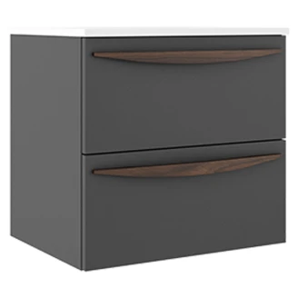 Håndvaskskab <strong>Impero</strong>  Mørkegrå Mat 60 cm med Vask