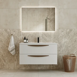 Håndvaskskab <strong>Impero</strong>  Hvid Mat 100 cm med Vask