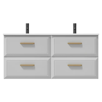 Dobbelt Håndvaskskab Gold <strong>Tandem</strong>  Hvid 120 cm med Vask Hvid