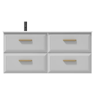 Håndvaskskab Gold <strong>Tandem</strong>  Hvid 120 cm med Venstre Vask Hvid Mat