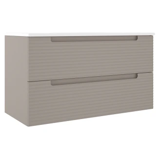 Håndvaskskab <strong>Ramos</strong>  Brun Mat 100 cm med Vask