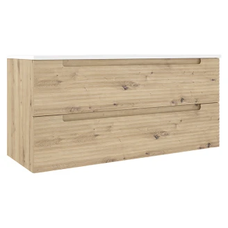 Dobbelt Håndvaskskab <strong>Ramos</strong>  Træ Lys Mat 120 cm med Vask
