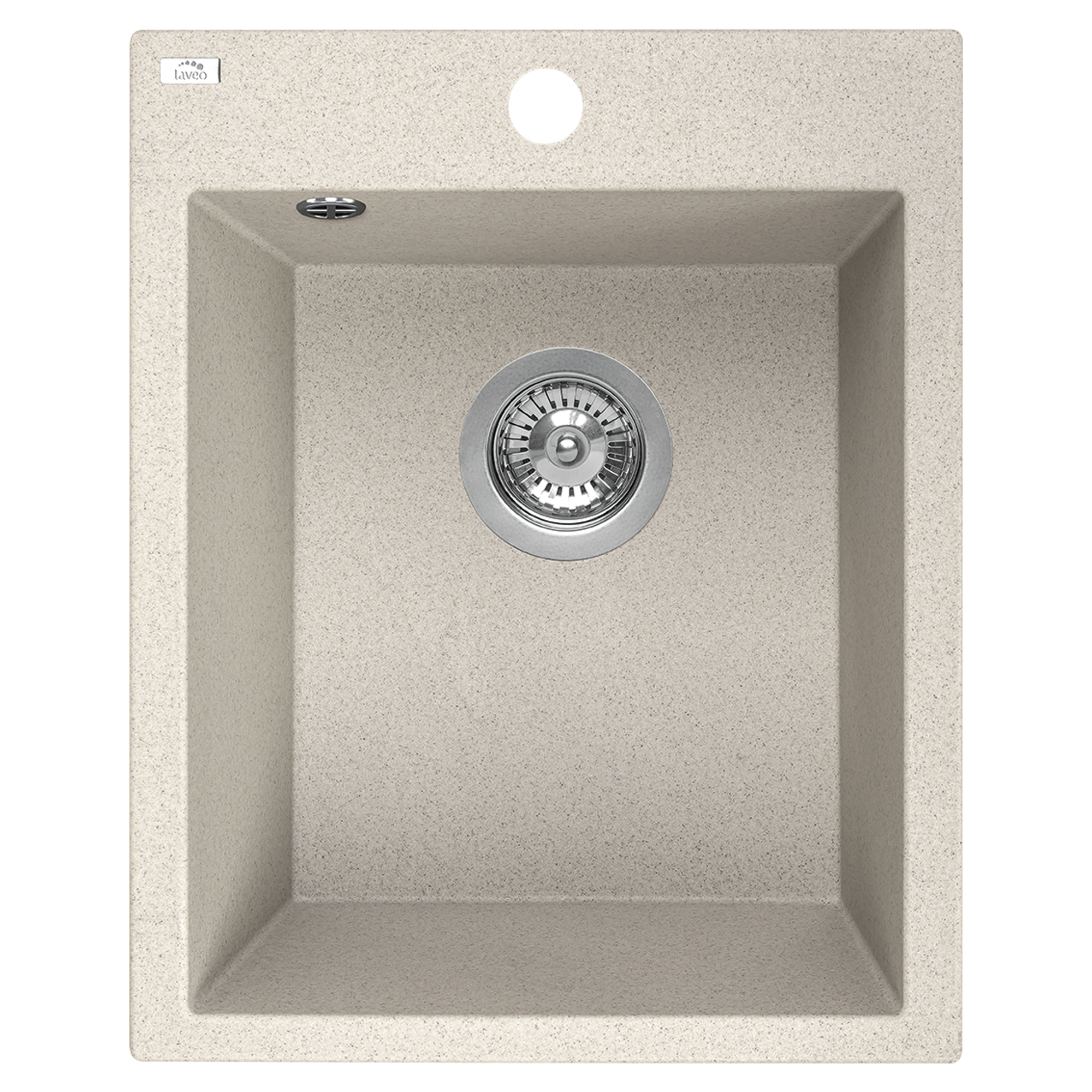 Granit Køkkenvask Lina Beige Mat 39x48 cm med Vandlås