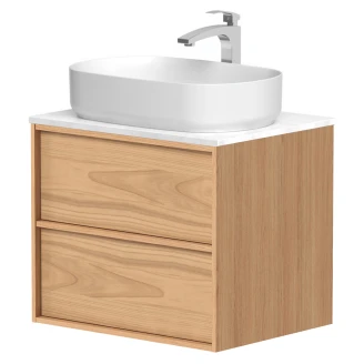 Håndvaskskab <strong>Ekskär</strong>  Egfaner Forår Mat 80 cm med Bordplade Carrera Marmor Mat