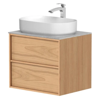 Håndvaskskab <strong>Ekskär</strong>  Egfaner Forår Mat 60 cm med Bordplade Lysegrå Mat