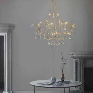 Nova Luce Hængelampe <strong>Goro</strong>  Transparent, Guld