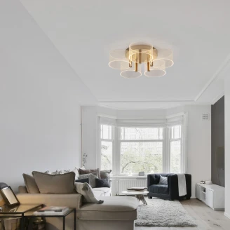 Nova Luce Loftlampe <strong>Gatlin</strong>  Messingguld M