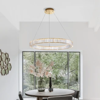 Nova Luce Hængelampe Aurelia Guld Ø 80 cm