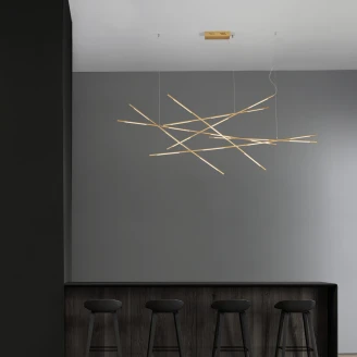 Nova Luce Hængelampe <strong>Raccio</strong>  Messingguld