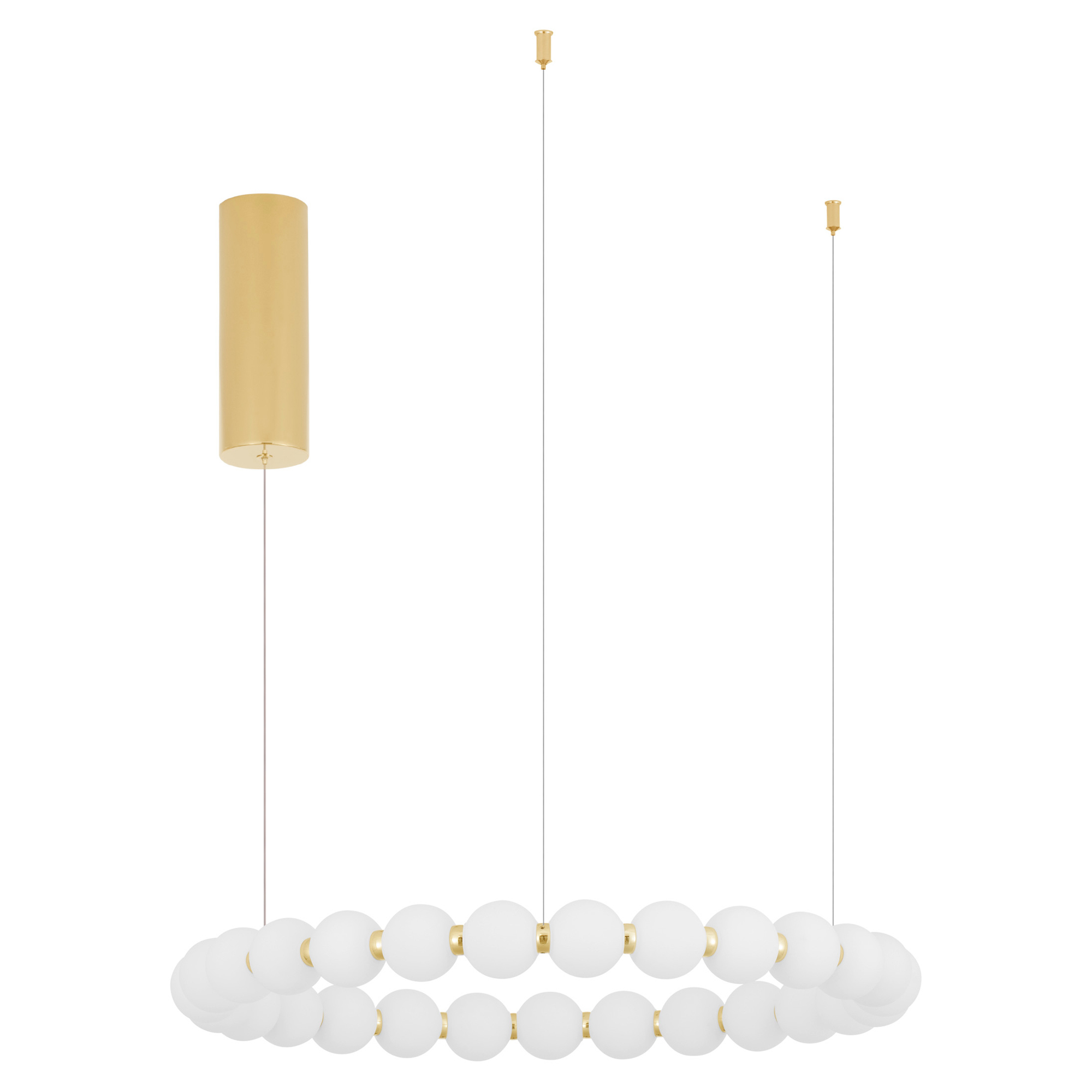 Nova Luce Hængelampe Perla Guld, Hvid Ø 62 cm