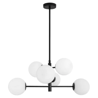 Nova Luce Hængelampe <strong>Impero Ny</strong>  Sort, Hvid 70 cm