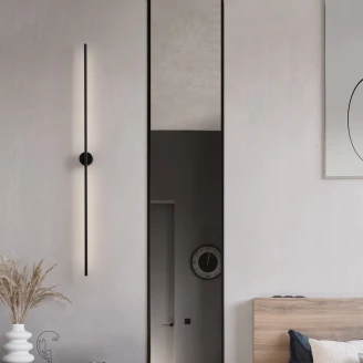 Nova Luce Væglampe <strong>Aden Ny</strong>  Sort Type 2 120 cm