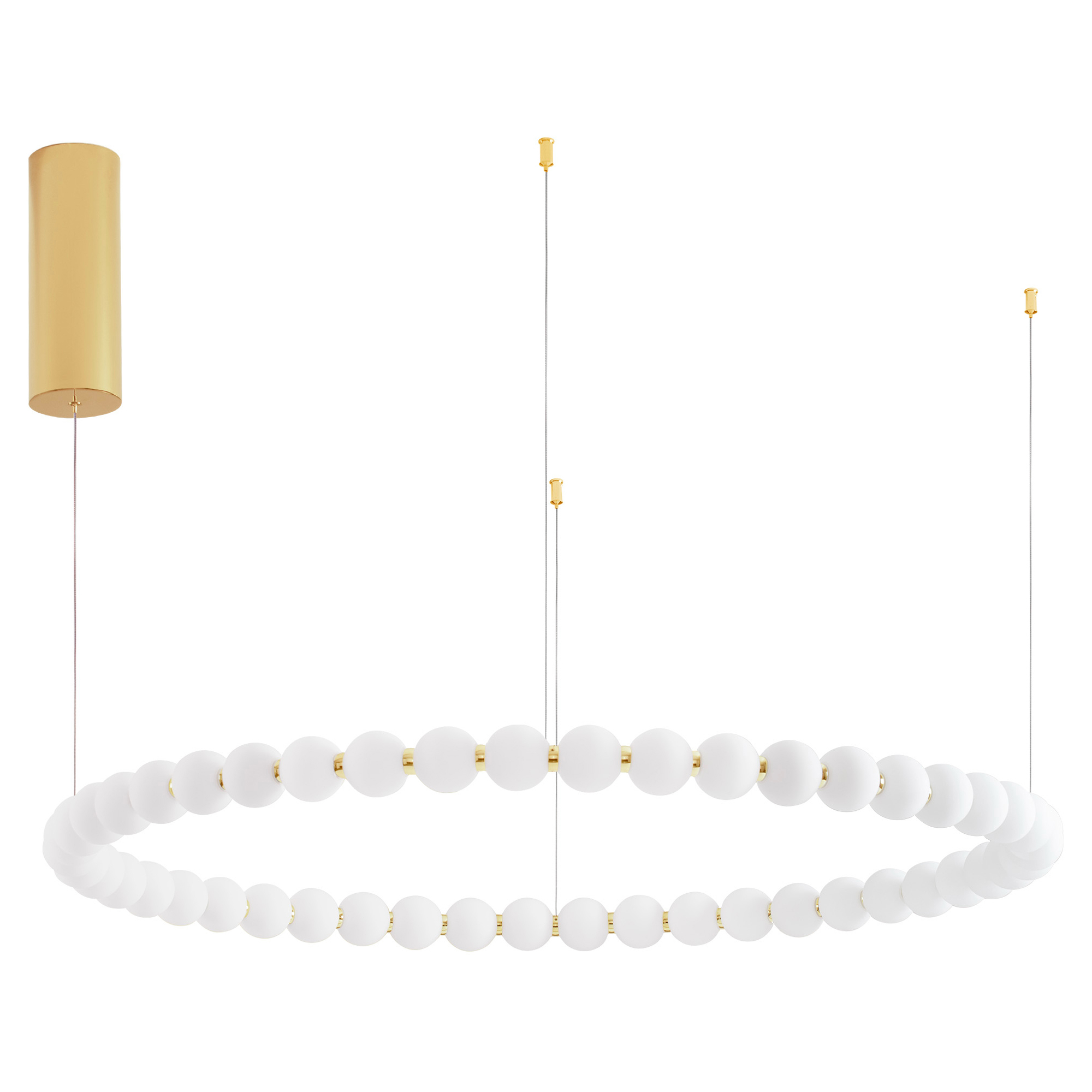 Nova Luce Hængelampe Perla Guld, Hvid Ø 104 cm