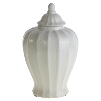 Werner Voss Vase med Låg Hvid Blank
