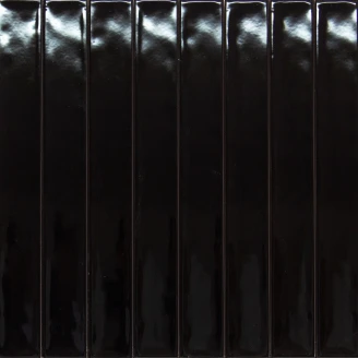 Vægflise <strong>Stretto</strong>  Sort Blank 5x40 cm
