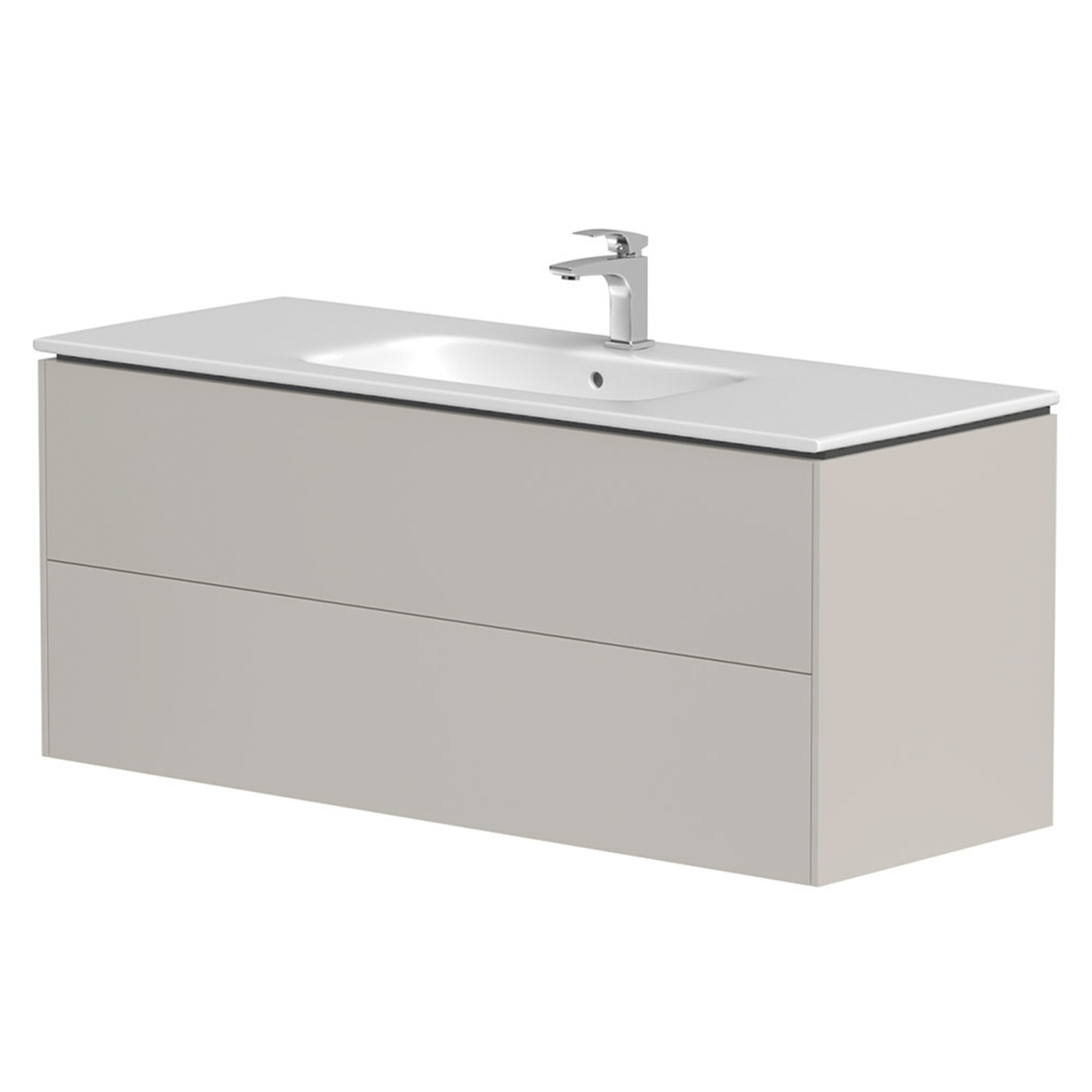Håndvaskskab Push-open Vårregn Kashmir 120 cm med Vask Hvid Blank