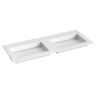 Dobbelt Håndvask <strong>Corian N</strong>  Hvid Mat 120 cm