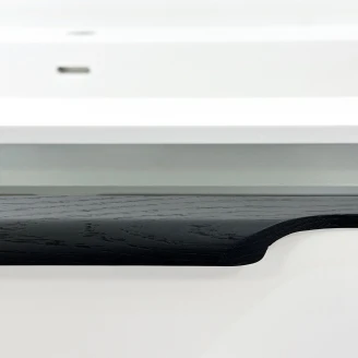 Underskab Selina Hvid Mat 120 cm & Håndtag Sort med Vask Hvid