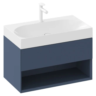 Ravak Håndvaskskab <strong>Lite</strong>  Blå Mat 80 cm med Vask L