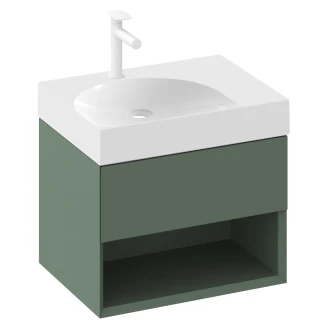 Ravak Håndvaskskab <strong>Lite</strong>  Grøn Mat 60 cm med Vask Højre