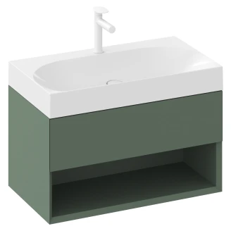 Ravak Håndvaskskab <strong>Lite</strong>  Grøn Mat 80 cm med Vask L