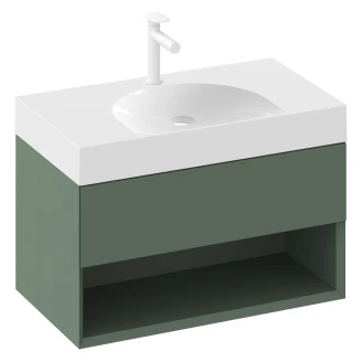 Ravak Håndvaskskab <strong>Lite</strong>  Grøn Mat 80 cm med Vask S