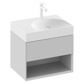 Ravak Håndvaskskab <strong>Lite</strong>  Grå Mat 60 cm med Vask Venstre