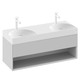 Ravak Håndvaskskab <strong>Lite</strong>  Grå Mat 120 cm med Dobbelt Vask