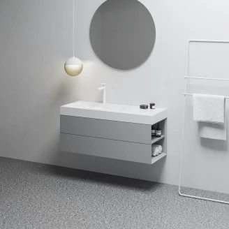 Ravak Håndvaskskab <strong>Lite</strong>  Grå Mat med 2 Skuffer 120 cm Højre & Vask