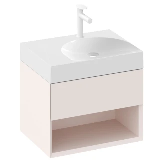 Ravak Håndvaskskab <strong>Lite</strong>  Rosa Mat 60 cm med Vask Venstre