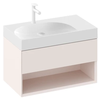 Ravak Håndvaskskab <strong>Lite</strong>  Rosa Mat 80 cm med Vask M Højre
