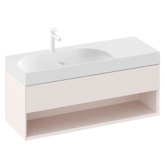 Ravak Håndvaskskab <strong>Lite</strong>  Rosa Mat 120 cm med Vask Højre