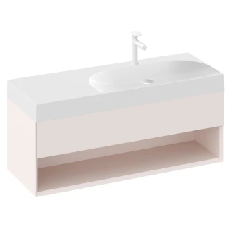 Ravak Håndvaskskab <strong>Lite</strong>  Rosa Mat 120 cm med Vask Venstre