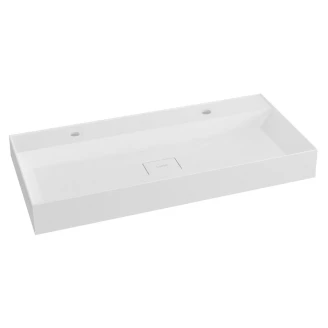Håndvask <strong>Orvessa</strong>  Hvid Blank 96x44 cm To-Hul