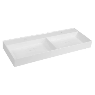Dobbelt Håndvask <strong>Orvessa</strong>  Hvid Blank 119x44 cm