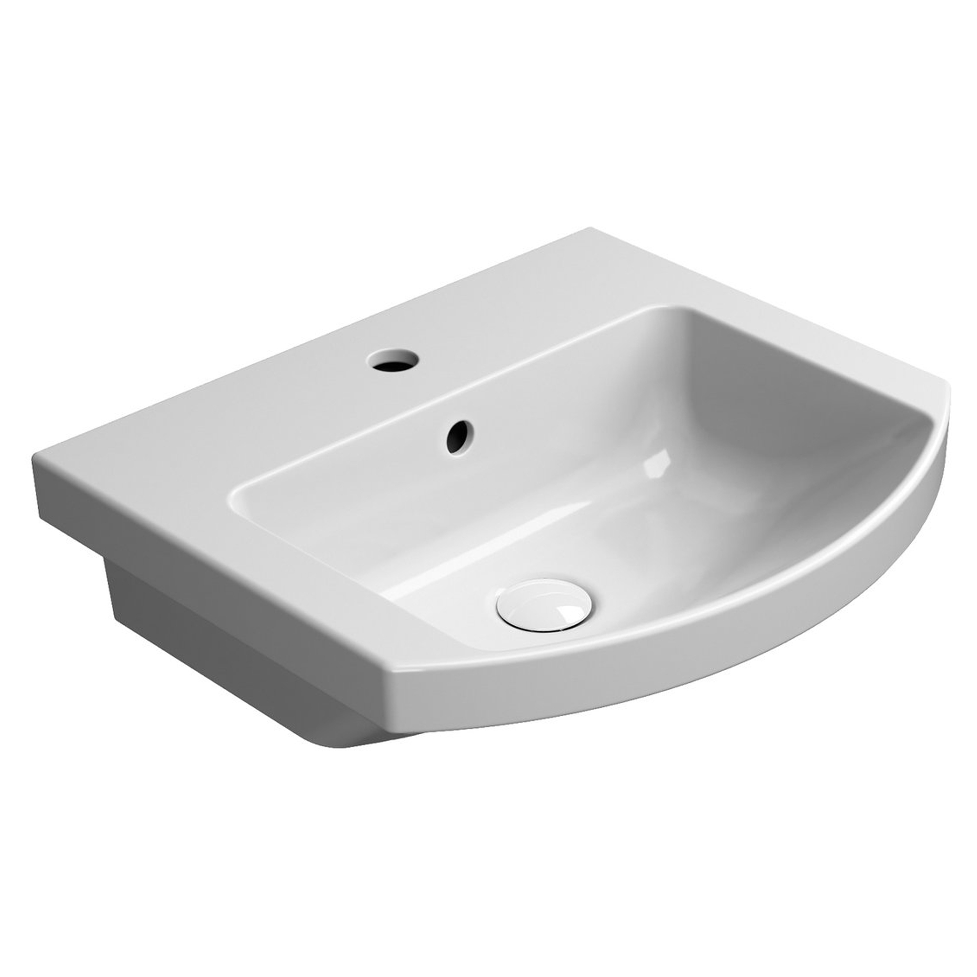 Håndvask Serava Oval Hvid Blank 51x45 cm