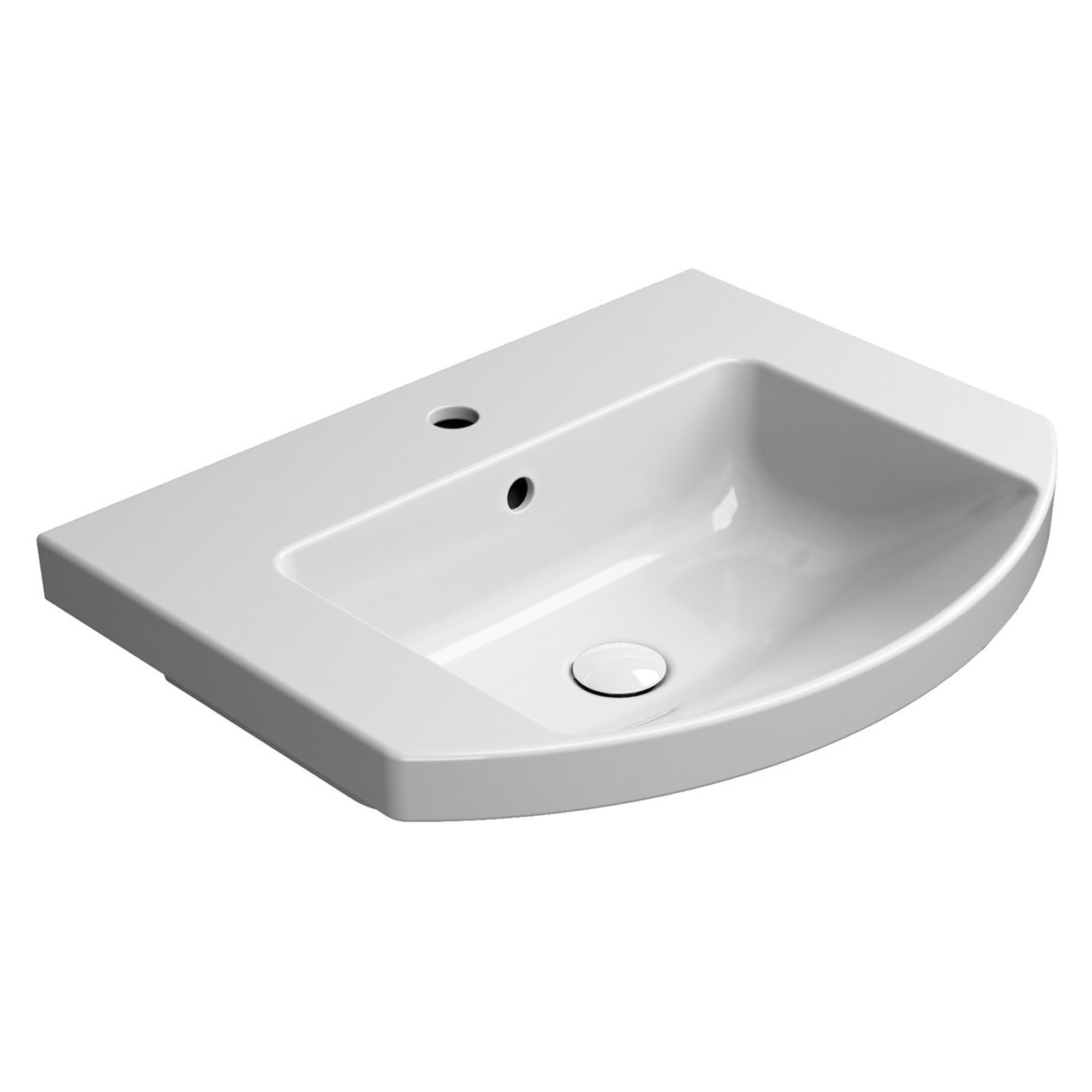 Håndvask Serava Oval Hvid Blank 60x49 cm